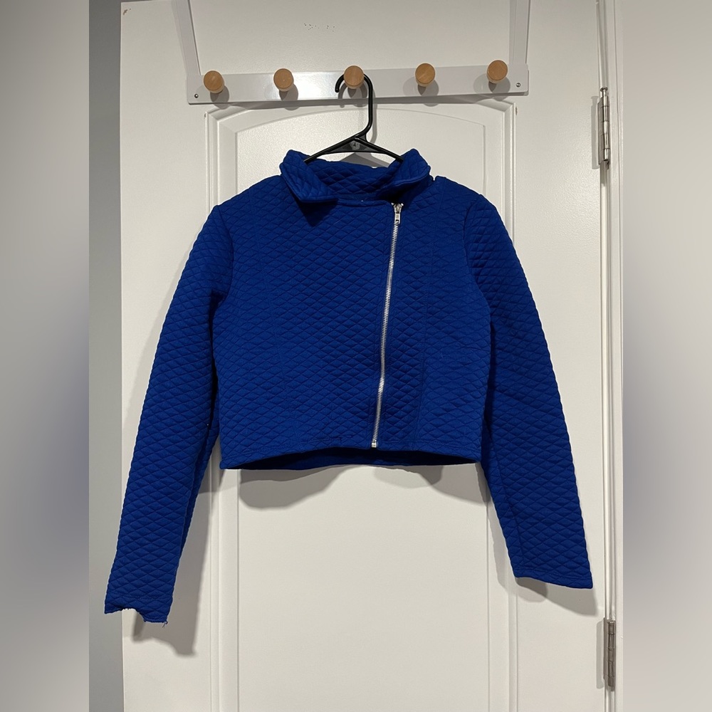 Total girl, blue, long sleeve, cropped light jacket